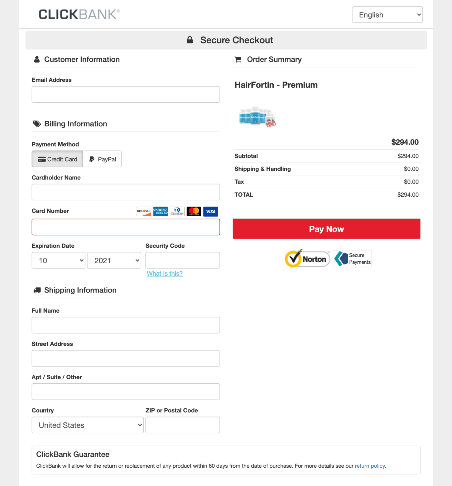 HairFortin Checkout